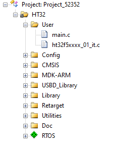 Thread内核后的工程目录