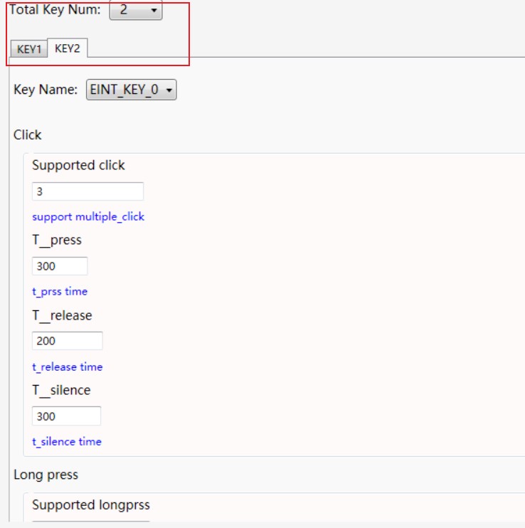config按键数量为2的界面