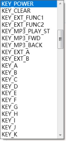 config按键类型选择界面