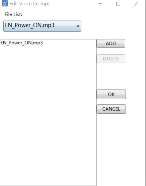 config提示音选择对应提示音后的界面